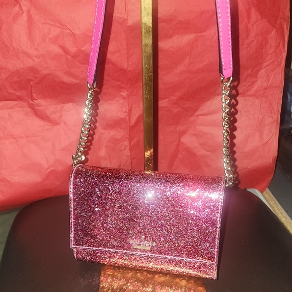 Kate Spade Storybook Glitter Crossbody Bag Euc - Picture 1 of 9